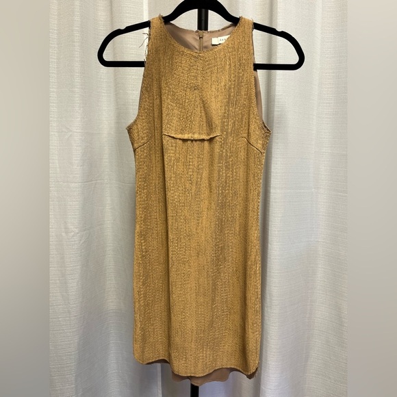 Aeron texture brown/tan sleeveless dress | size 2 - Picture 1 of 8